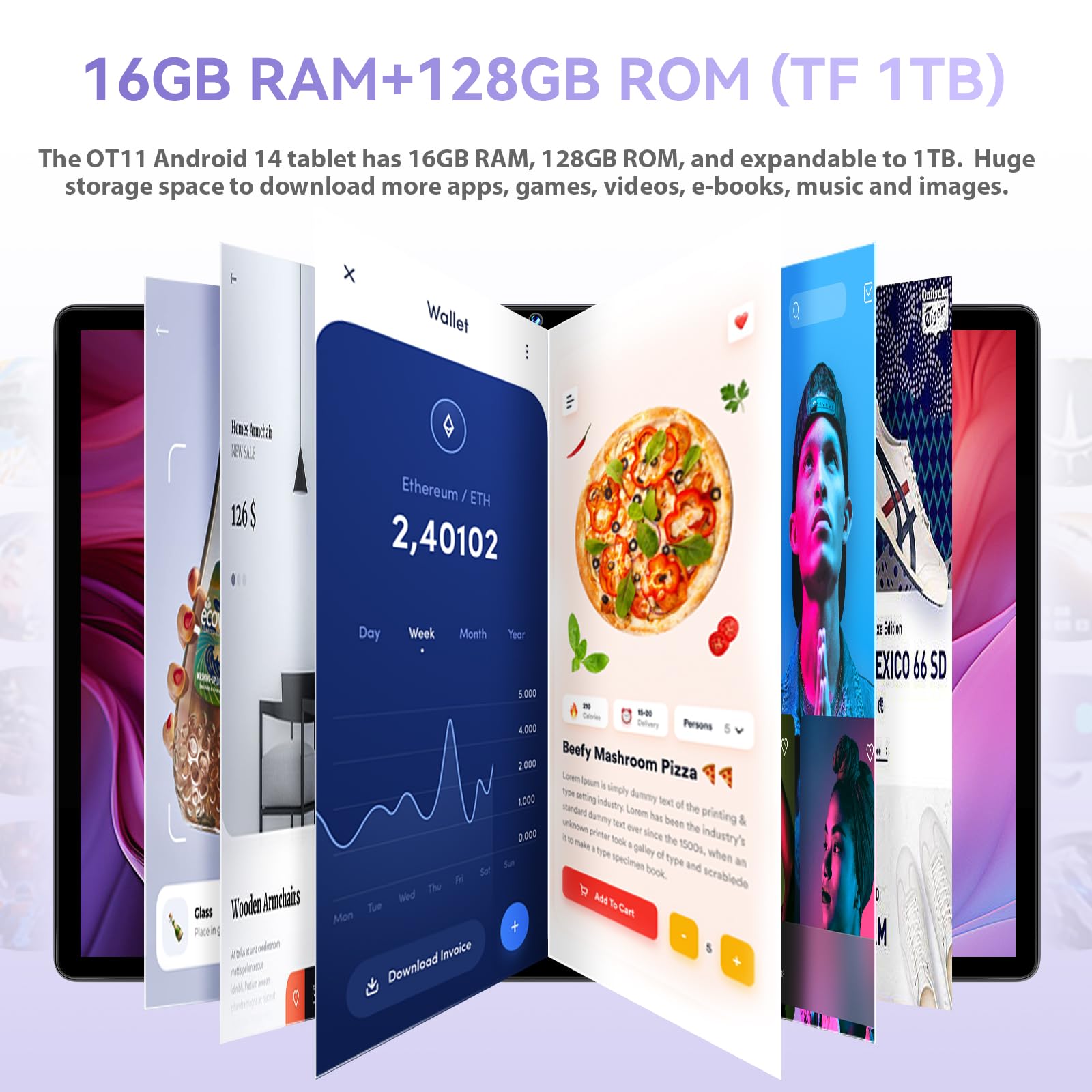 OUKITEL OT11 Android Tablet 11 Inch - 8000mAh Android 14 Tablet